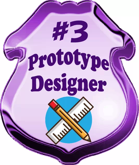 Image of Badge #3 that reads Prototype Designer